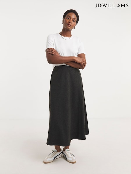 JD Williams Grey Wool Look Full Maxi Skirt (Y21925) | €51