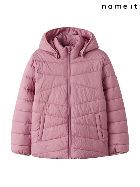 Name It Purple Hooded Puffer Jacket (Y22159) | 139 QAR