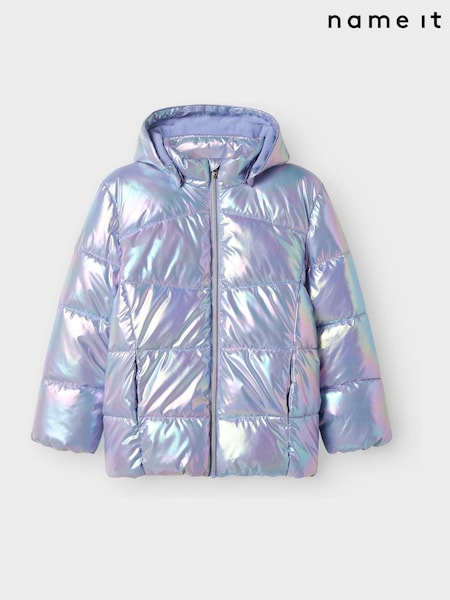 Name It Purple Metallic Shine Puffer Jacket (Y22269) | €60