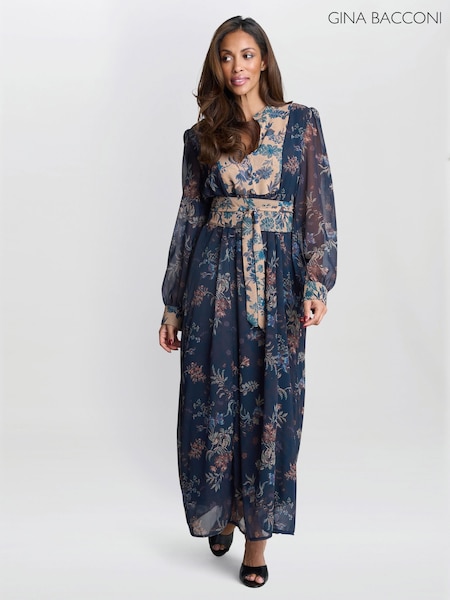 Gina Bacconi Blue Renata Boho Dress (Y22273) | €159