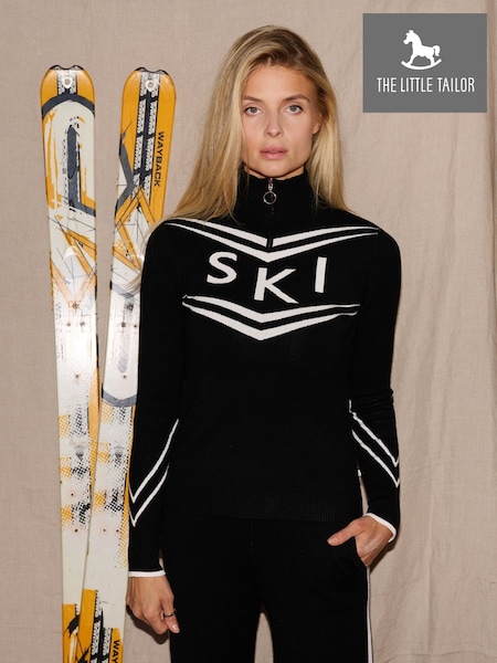 The Little Tailor Zip Neck Ski Christmas Jumper (Y22376) | €112