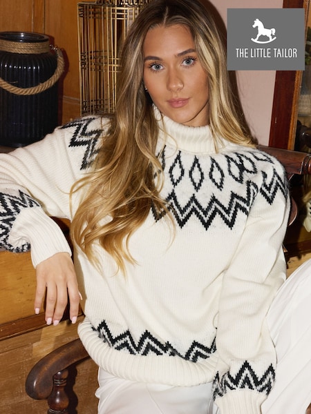 The Little Tailor Diamond Fairisle Knitted Christmas Jumper (Y22383) | €113