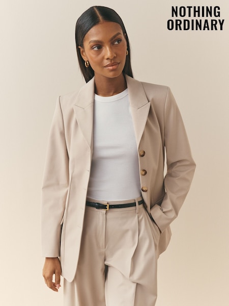 Nothing Ordinary Premium Linen Blend Waisted Blazer (Y22471) | 191 €
