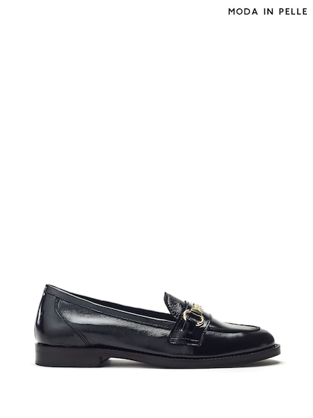 Moda in Pelle Elarra Flat Loafers With Snaffle Trim (Y22680) | €91