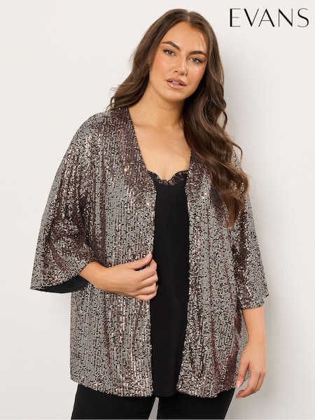 Evans Sequin Black Kimono (Y22720) | €63
