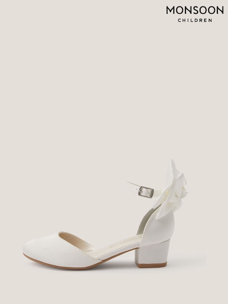 Monsoon Cream Sara Bow Two Part Heels Shoes (Y22889) | €36 - €44