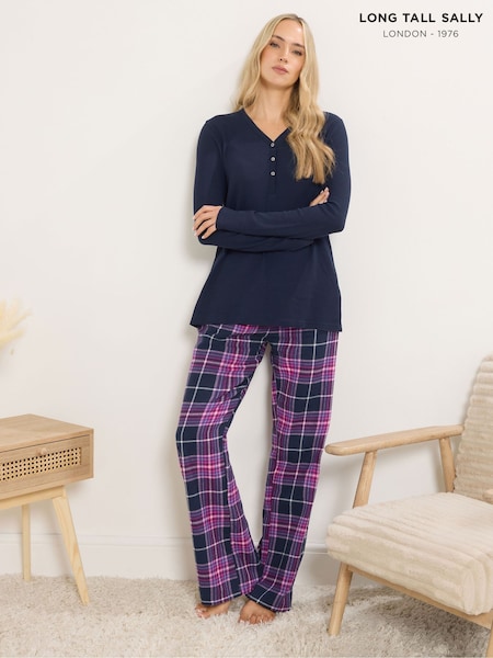 Long Tall Sally Purple Check Pyjamas (Y22959) | €35
