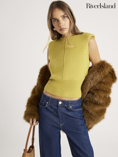 River Island Green Structure Shoulder Tank (Y22988) | €40