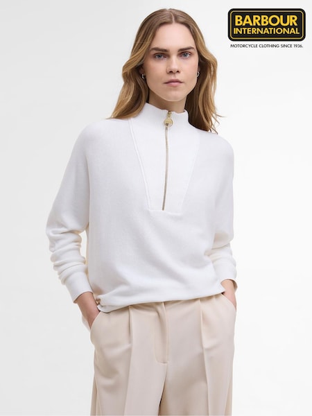 Barbour® International White Lola Knitted Jumper (Y22993) | €114