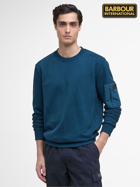 Barbour® International Blue Grip Crew Neck Shaded Sweat Top (Y23097) | €148