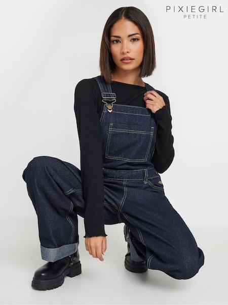 PixieGirl Petite Blue Straight Leg Dungarees (Y23335) | €52
