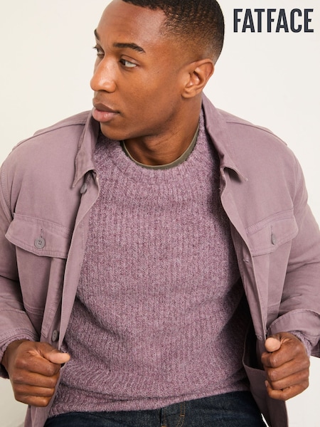 Roxa - FatFace Knitted Crew Neck Jumper (Y23464) | R$ 545