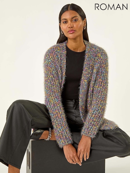 Roman Blue Fluffy Sparkle Cardigan (Y23559) | €60