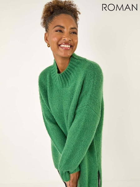 Roman Green Soft Longline Knit Jumper (Y23560) | €58