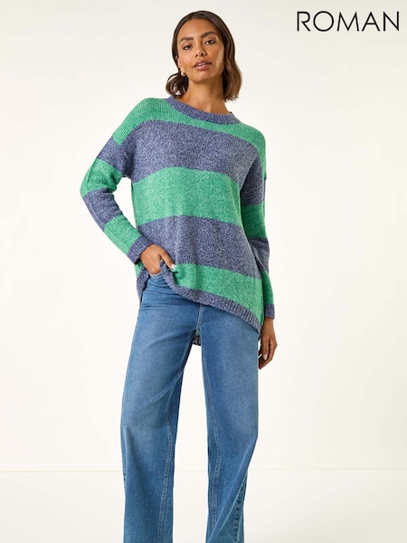 Roman Stripe Soft Knit Jumper (Y23581) | R$ 510