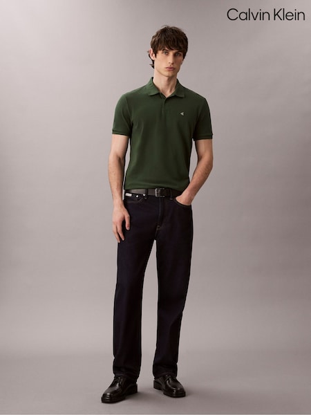 Calvin Klein Green Cotton Pique Classic Polo Shirt (Y23595) | €85