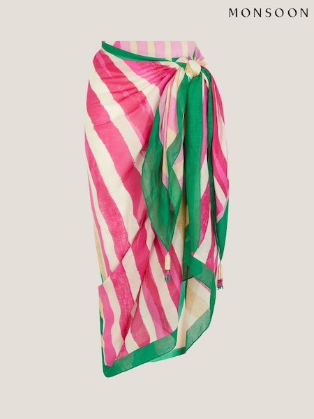 Monsoon Pink Georgia Stripe Sarong (Y23880) | €37