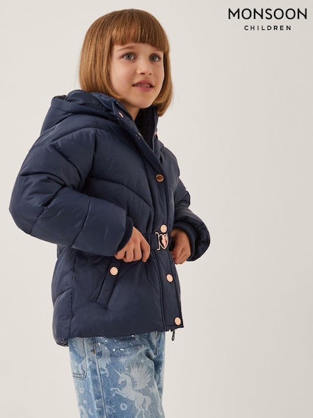 Monsoon Blue Belted Puffer Jacket (Y24076) | €73 - €86