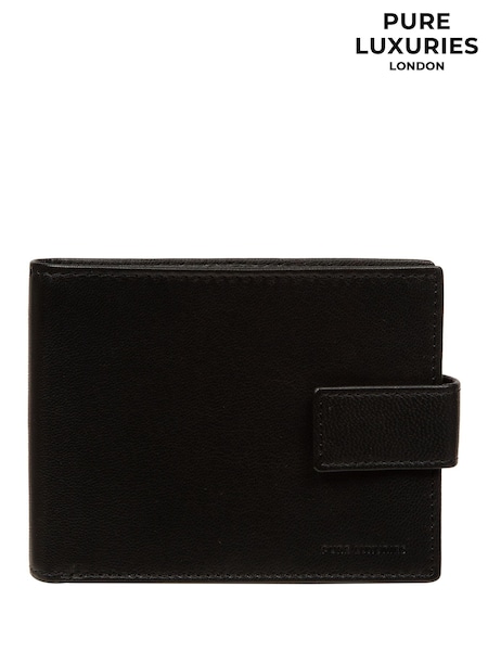Pure Luxuries London 'Henry' Leather Black Wallet (Y24165) | €25