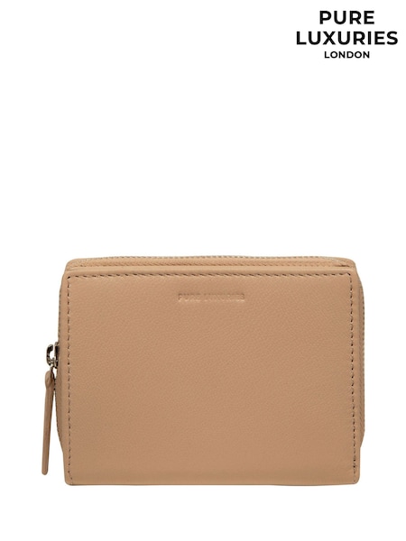 Pure Luxuries London Natural 'Leah' Leather Purse (Y24171) | €25