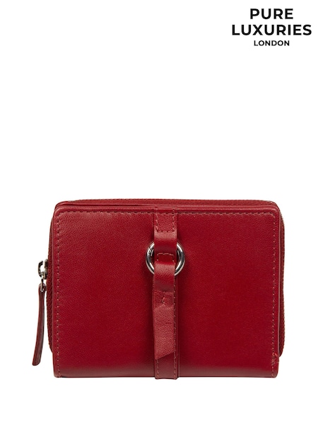 Pure Luxuries London Red 'Lena' Leather Purse (Y24176) | €28