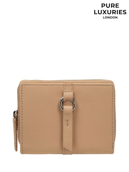 Pure Luxuries London Natural 'Lena' Leather Purse (Y24177) | €28