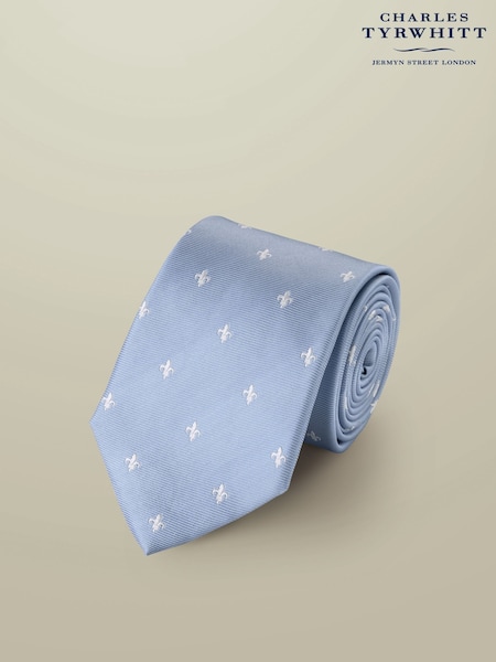 Charles Tyrwhitt Sky Blue Fleur-De-Lys Silk Tie (Y24184) | 62 €