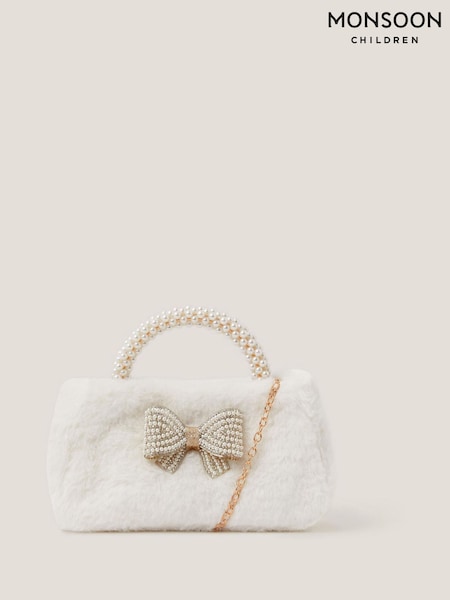 Monsoon Cream Fluffy Pearl Handle Bag (Y24199) | €28