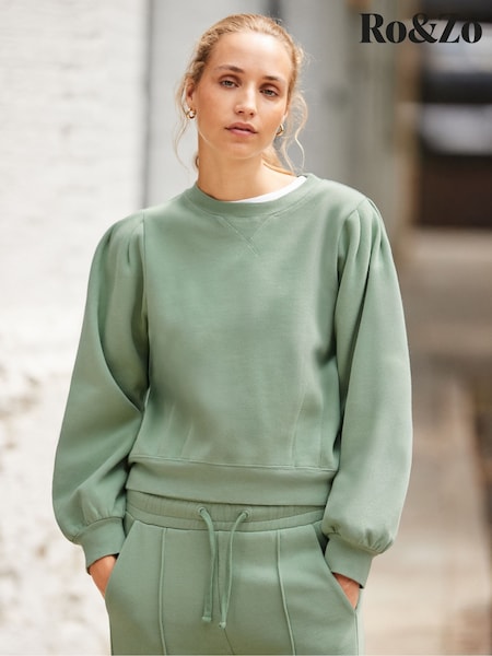Ro&Zo Green Button Front Sweatshirt (Y24347) | €92