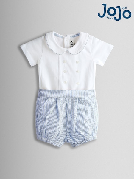 JoJo Maman Bébé Classic Body & Stripe Shorts Set 2 Piece (Y24396) | kr503 - kr534