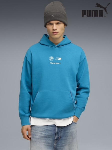 Puma Blue BMW M Motorsport Essentials Mens Fleece Hoodie (Y24773) | R$ 640