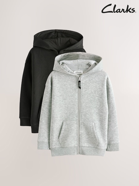 Clarks Black/Navy 2 Pack Zip Through Hoodies (Y24809) | €32 - €41