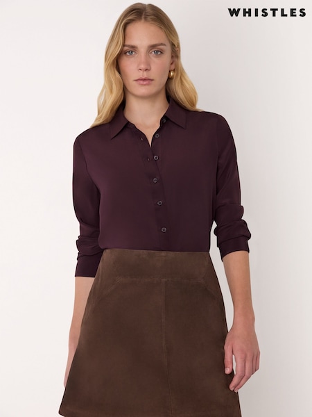 Whistles Red Ultimate Silk Shirt (Y24814) | €203
