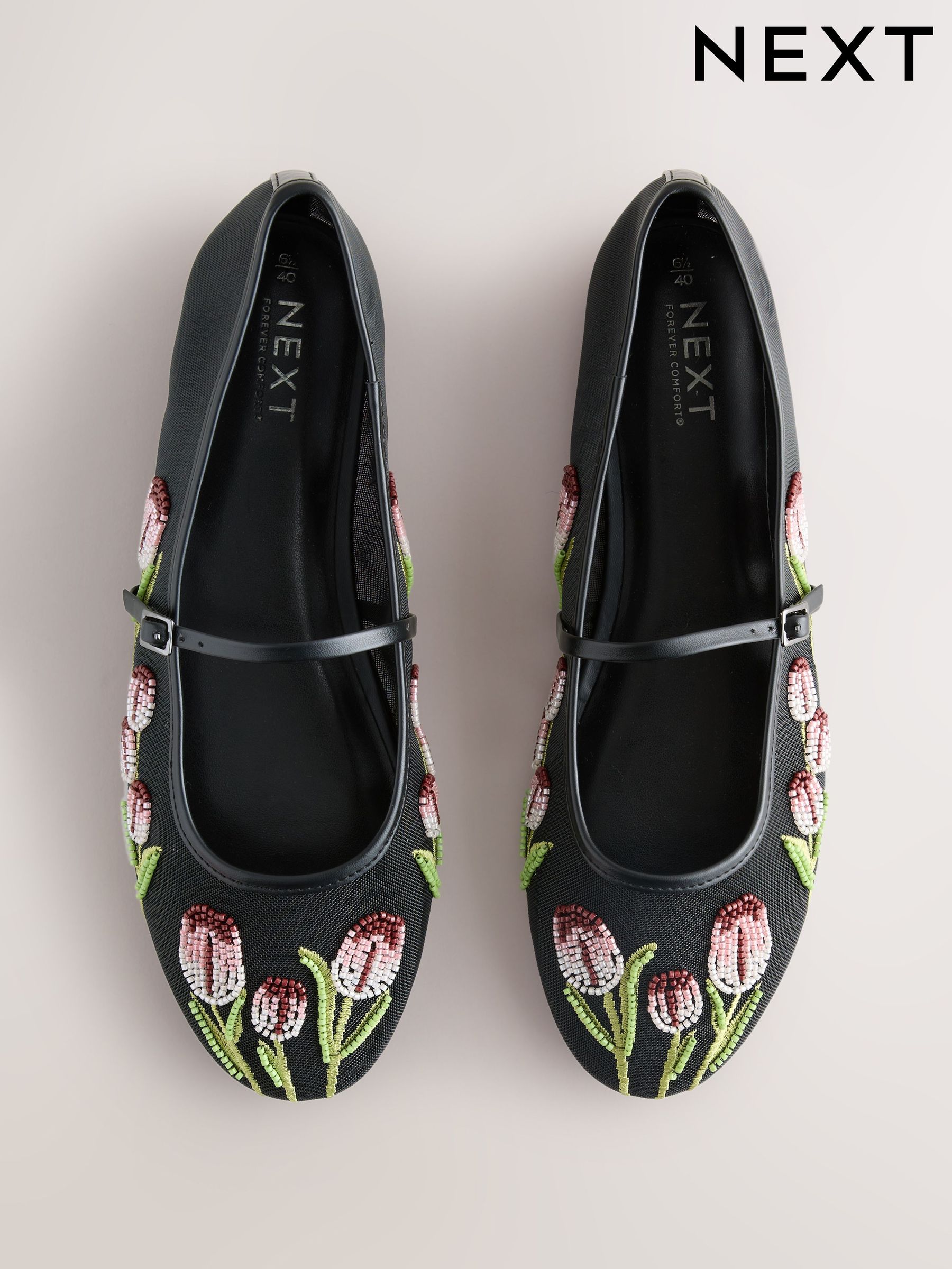 Buy Women's Shoes Nude Mary Jane Flat Online | Next USA