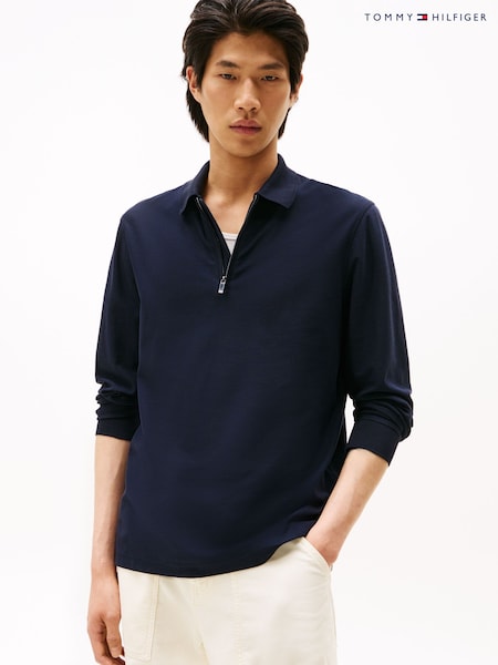 Tommy Hilfiger Blue Stretch Pique Polo Shirt (Y24832) | €127