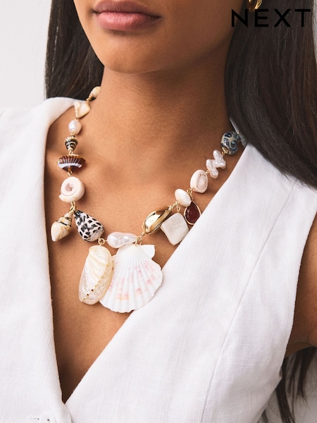 花彩色系 - Statement Shell Necklace (Y24858) | HK$187