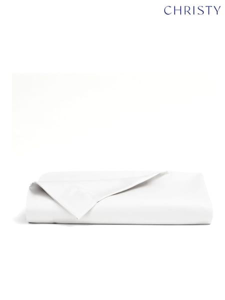 Christy White Smooth and Silky Cotton Sateen Flat Sheets (Y24969) | €47 - €74