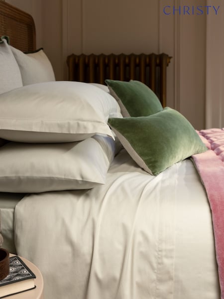Christy Linen Smooth and Silky Cotton Sateen Flat Sheets (Y24988) | €47 - €74