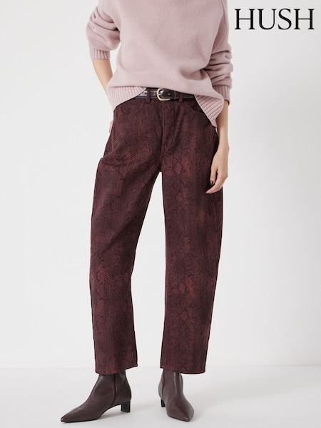 Hush Cordelia Barrel Leg Snake Print Jeans (Y25206) | 172 €