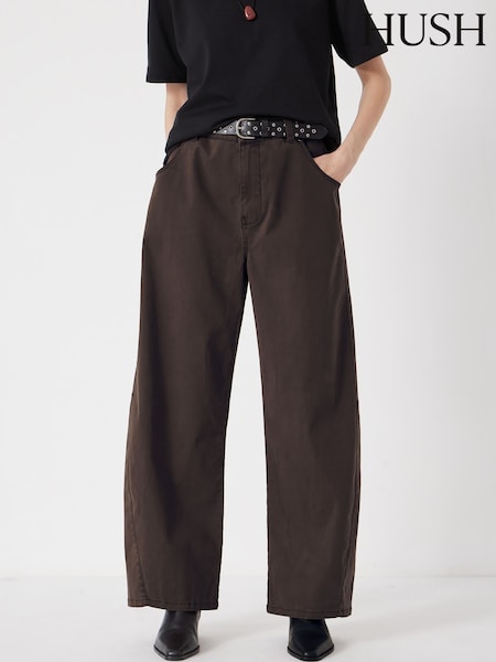 Hush Brown Bree Barrel Trousers (Y25214) | €132