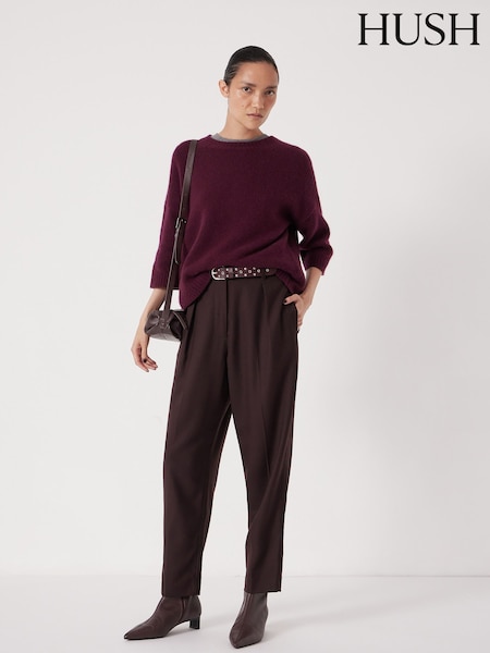 Hush Purple Tapered Leg Trousers (Y25235) | €156