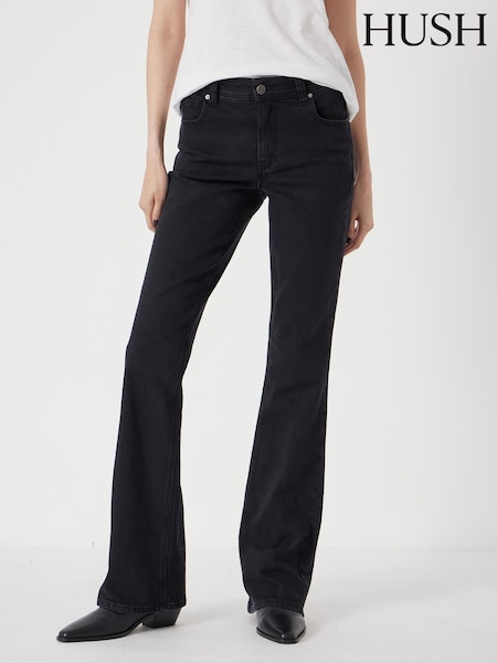 Hush Black Eliana Mid Rise Bootcut Jeans (Y25239) | €133
