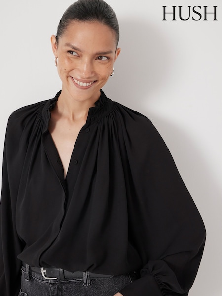 črna - Hush Fleur Floaty Chiffon Blouse (Y25245) | € 118