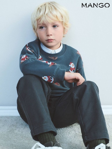 Mango Green Claus Sweatshirt (Y25262) | €22.50