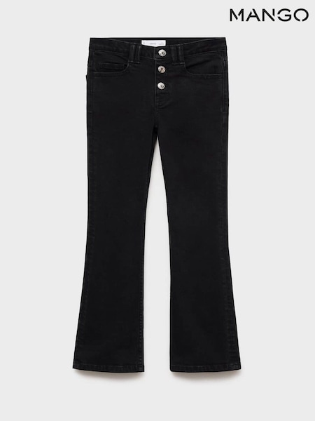 Mango Black Buttons Flare Jeans (Y25264) | €29