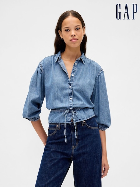 Gap Blue Denim Elasticated Waist Shirt (Y25349) | €71