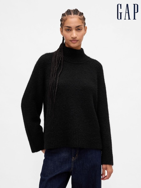 Negro - Gap Oversized Fuzzy Turtle Neck Jumper (Y25383) | 57 €