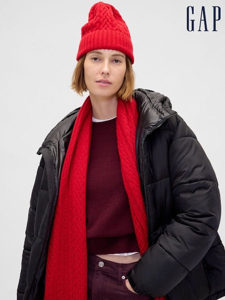 Gap Red CashSoft Cable-Knit Beanie (Y25397) | €24