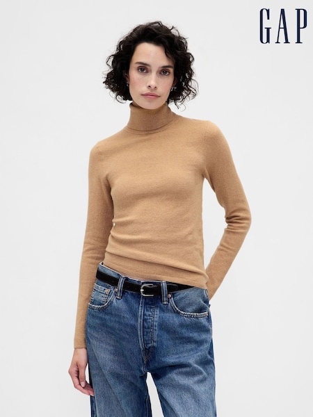 Gap Brown CashSoft Stretch Turtle Neck Sweatshirt (Y25454) | €66