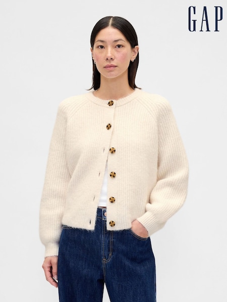 Gap Cream Fuzzy Shaker Stitch Cardigan (Y25474) | €80